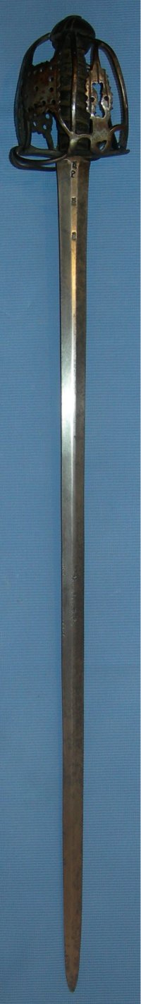 Circa 1720 Scottish Highland Officer's Basket Hilted Broadsword