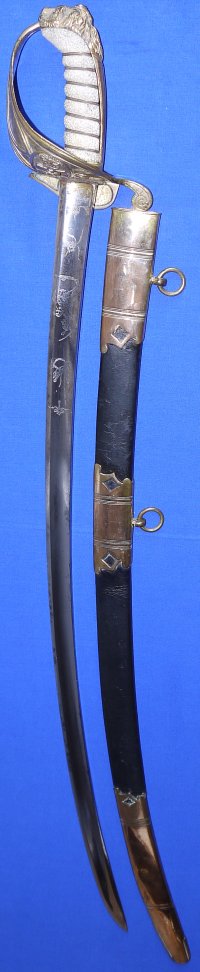 Georgian / Victorian British Royal Navy Officer's Sword, captured French blade