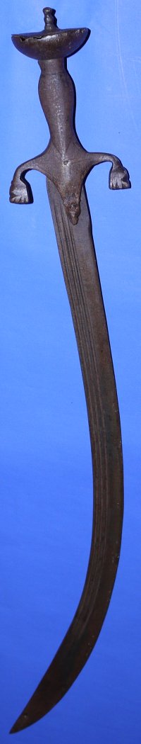 19C Heavy Wootz Indian Pulouar Sword, For Sale, Sold