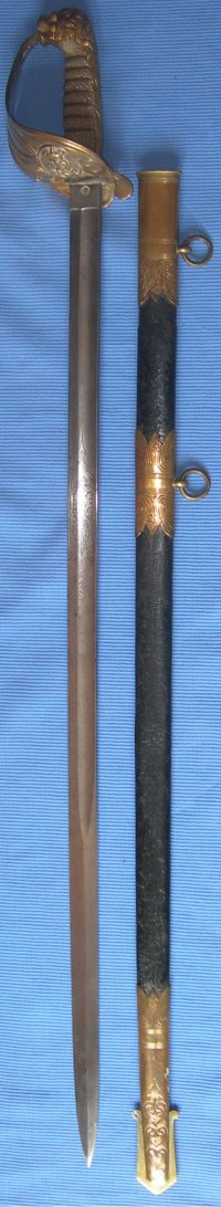 Victorian 1827P RN Officer's Sword Solid Hilt