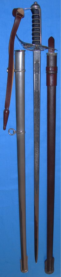 Mint Wilkinson ERII British Royal Corps of Signals Officer's Sword, both scabbards