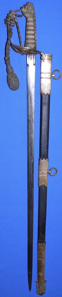 Victorian British Royal Naval Officer's Claymore Bladed Sword