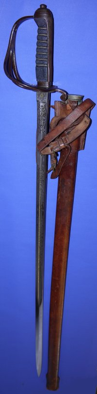 Edward VII British Royal Artillery Officer's Sword, VGC, Officer's Initials