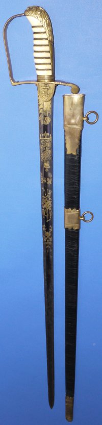 1805P Royal Navy Blue & Gilt Officer's Sword, Sold