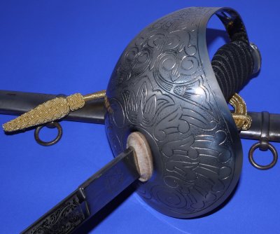 British ERII Nmed Hussars Officer's Sword