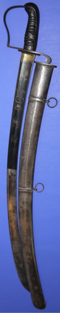 British 1796P Blue & Gilt Cavalry Officer's Sword, Sold