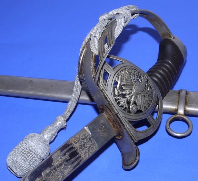 WW1 Prussian 1889m Dragoon Cavalry Officer's Sword