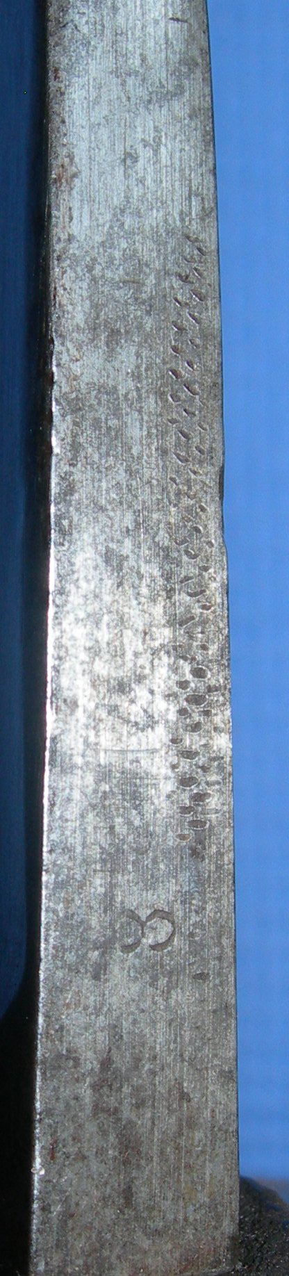Blade spine showing 8 and bending