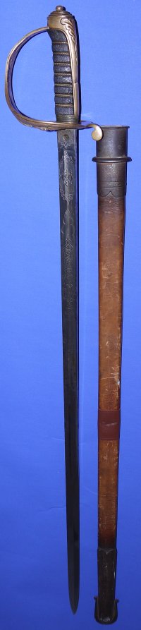 1854 Pattern British Infantry Officer's Sword by Hobson with Owner's Initials