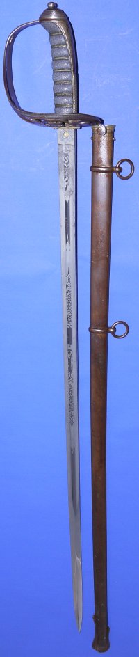 Victorian Grey Etched British Rifle Regiment Officer's Sword