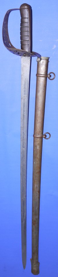 Edwardian Wilkinson Patent Solid Hilt Sword of Charles Steele, 13th Hussars