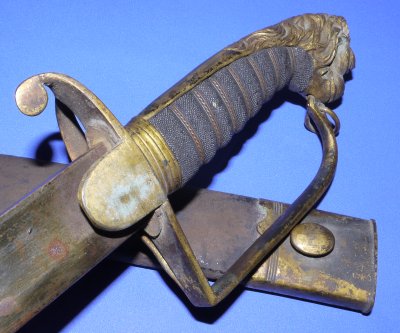 Napoleonic British Infantry Officer's Lions Head Sword