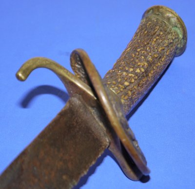 18C English Staghorn Sawback Hunting Sword