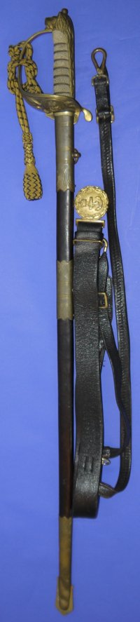 Gieves ERII RN Officer’s Sword, Knot, Scabbard & Belts
