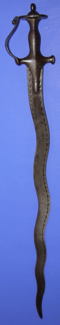 19C Indo Serpentine Bladed Tulwar Sword, Sold