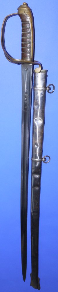 1854P British Infantry Officer's Patent Solid Hilt Wilkinson Sword, Sold