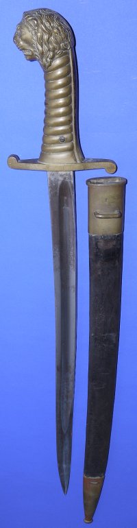 WW1 Bavarian m1892 Lions Head Artillery Sword